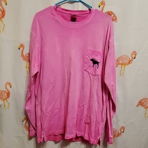 Pink love sleeve tee